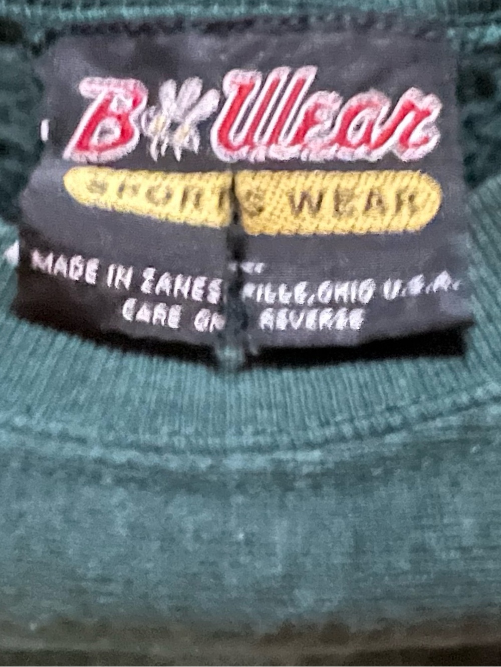Bwear Dark Teal Fishing Crewneck Sweatshirt with Embroidered Scene - Picture 5 of 5